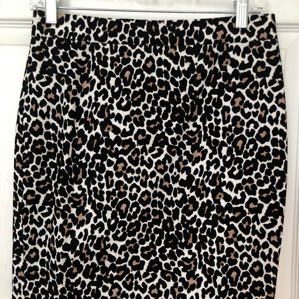 JCrew Leopard Print Pencil Skirt